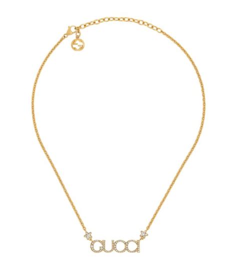 gucci gold letters|Gucci Tone Letter Necklace .